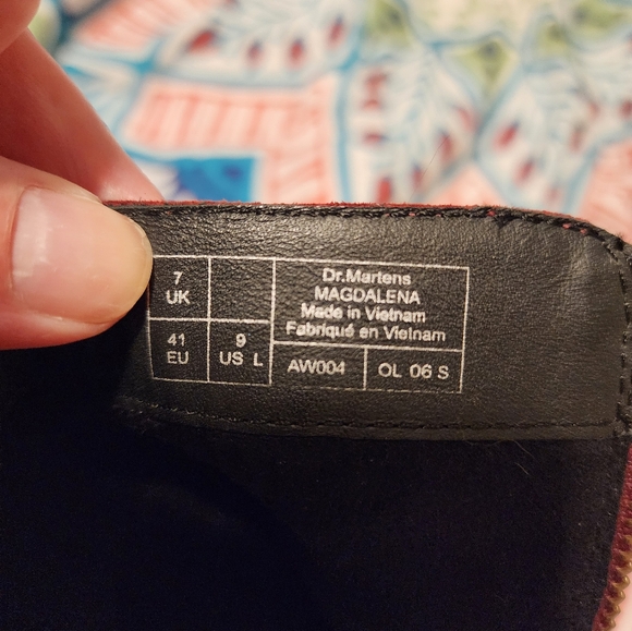 Dr. Martens Magdalena burgundy suede boot size 9 EUC - Picture 10 of 10